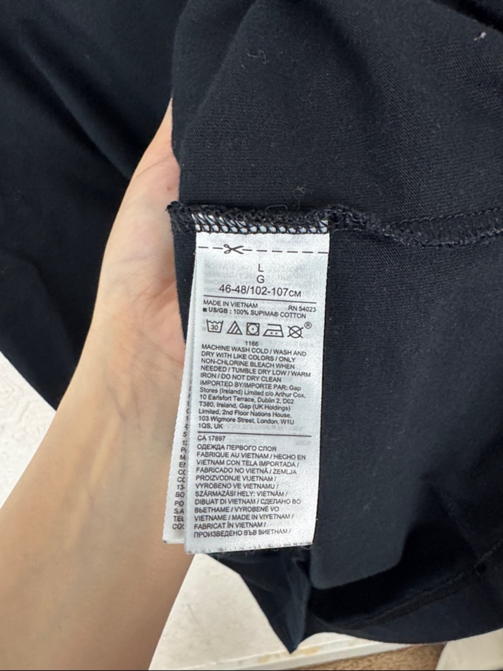 Banana Republic Supima Cotton T-Shirt Bundle Black & Blue Pocket Tee Size Large - Picture 6 of 11